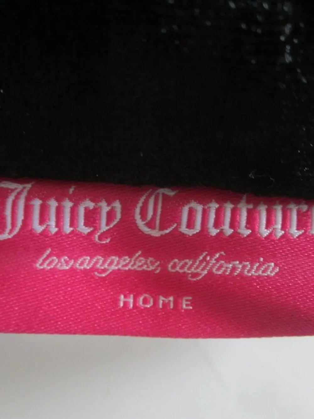 Juicy Couture Black Crown Animal Print Pink Scalloped Decorative Pillow